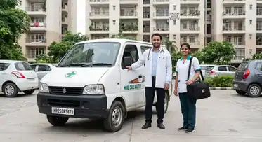 Person calling a doctor at night in Gurgaon