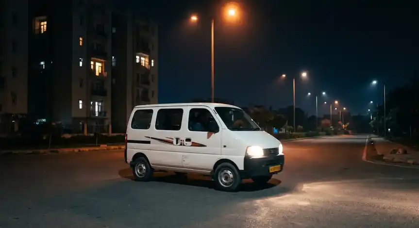 GurgaonCare medical van on night visit in Gurgaon